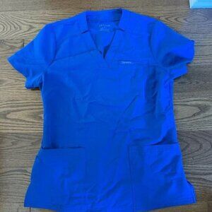 Jaannu Royal Blue Scrub Top